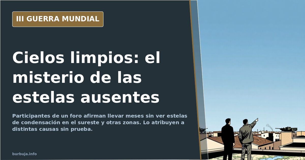 Un foro constata menos estelas en el sureste este verano