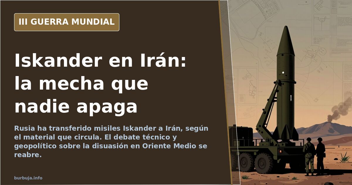 Rusia entrega misiles Iskander a Irán, según el material