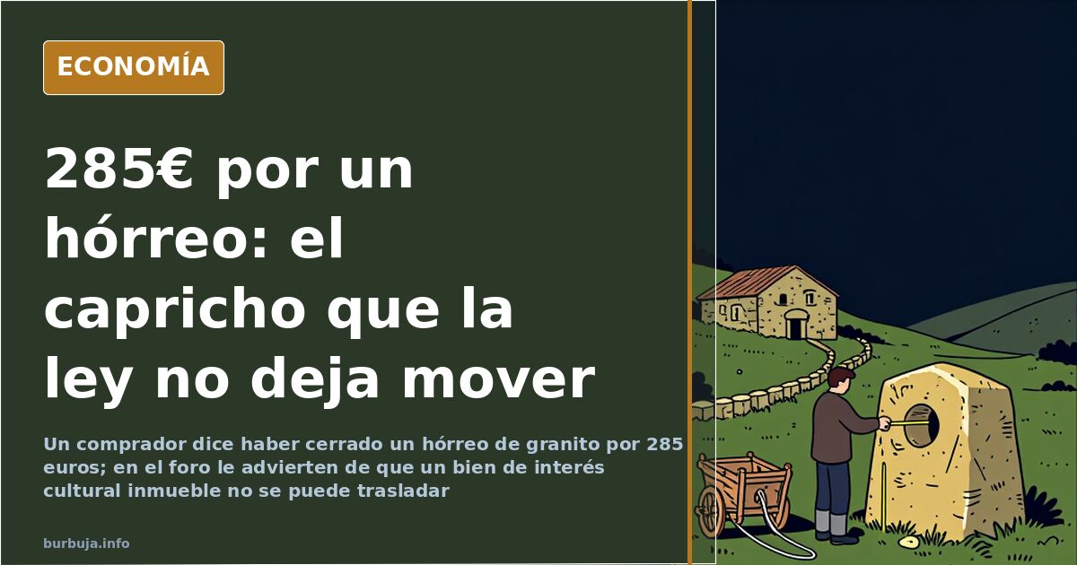 Comprar un hórreo gallego: 285 euros y dudas legales