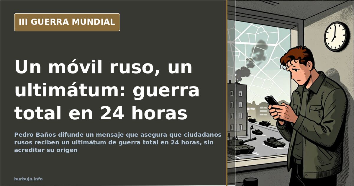 Baños difunde un mensaje que anuncia guerra total en 24 horas