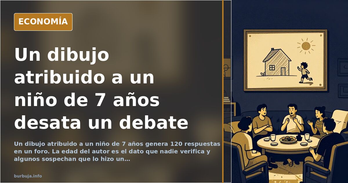 Un dibujo atribuido a un niño de 7 años desata un debate