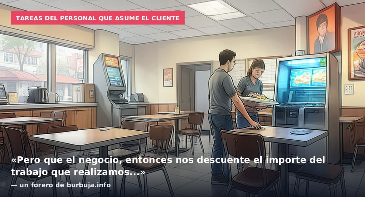 Tareas del personal que asume el cliente: «Pero que el negocio, entonces nos descuente el importe del trabajo que realizamos...» — un forero de burbuja.info