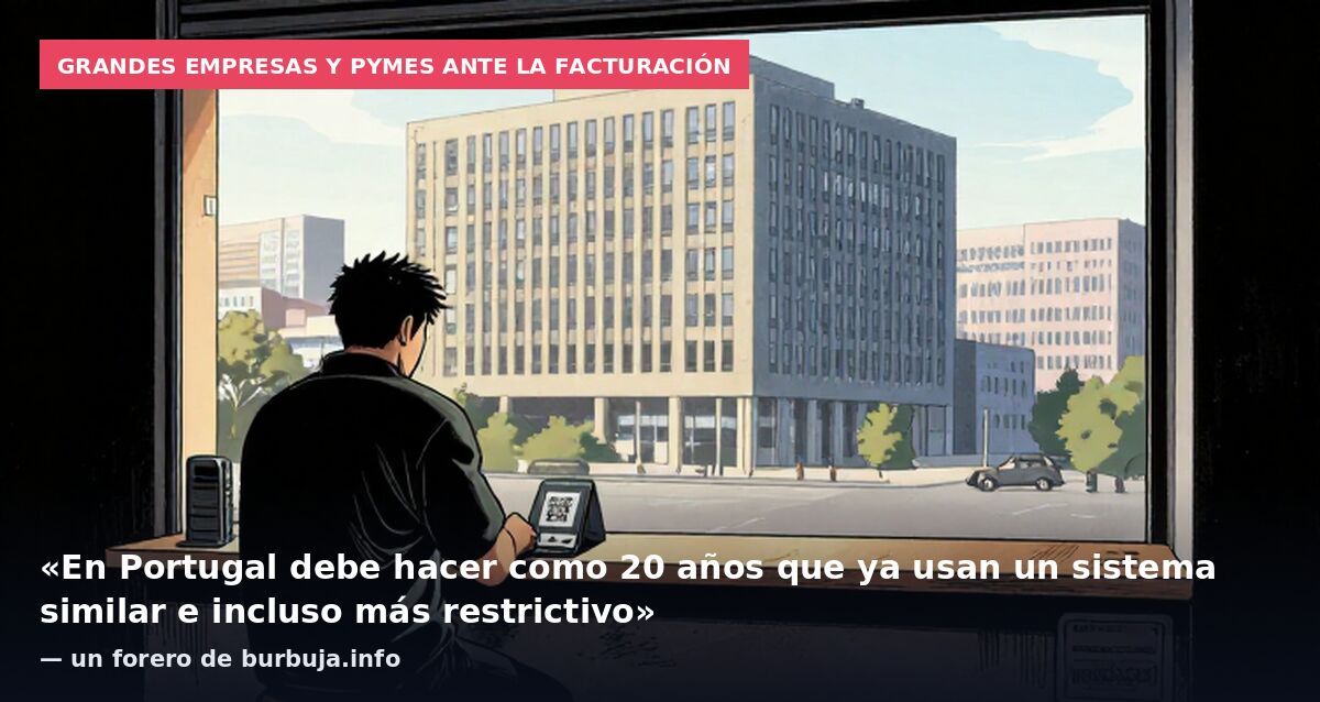 Grandes empresas y pymes ante la facturación: «En Portugal debe hacer como 20 años que ya usan un sistema similar e incluso más restrictivo» — un forero de burbuja.info