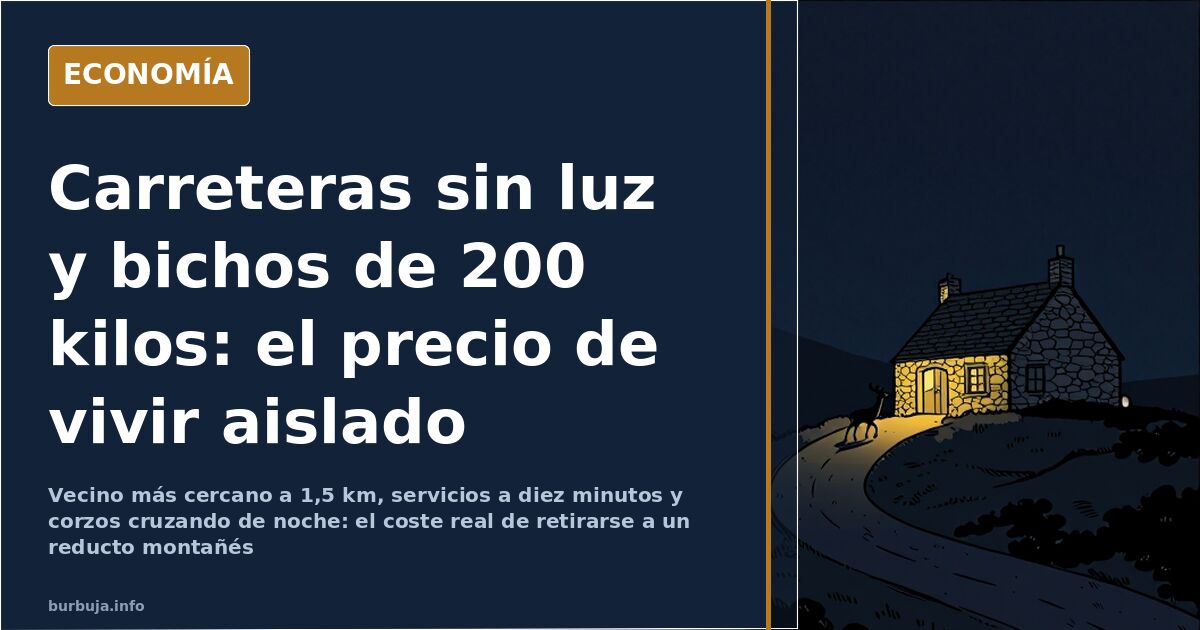 Vivir en un pueblo aislado: 1,5 km al vecino más cercano