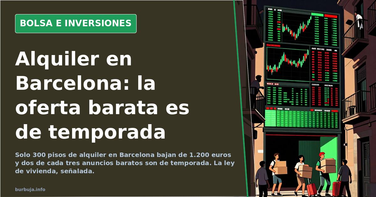 Barcelona Rental: Only 300 Apartments Below 1,200 Euros