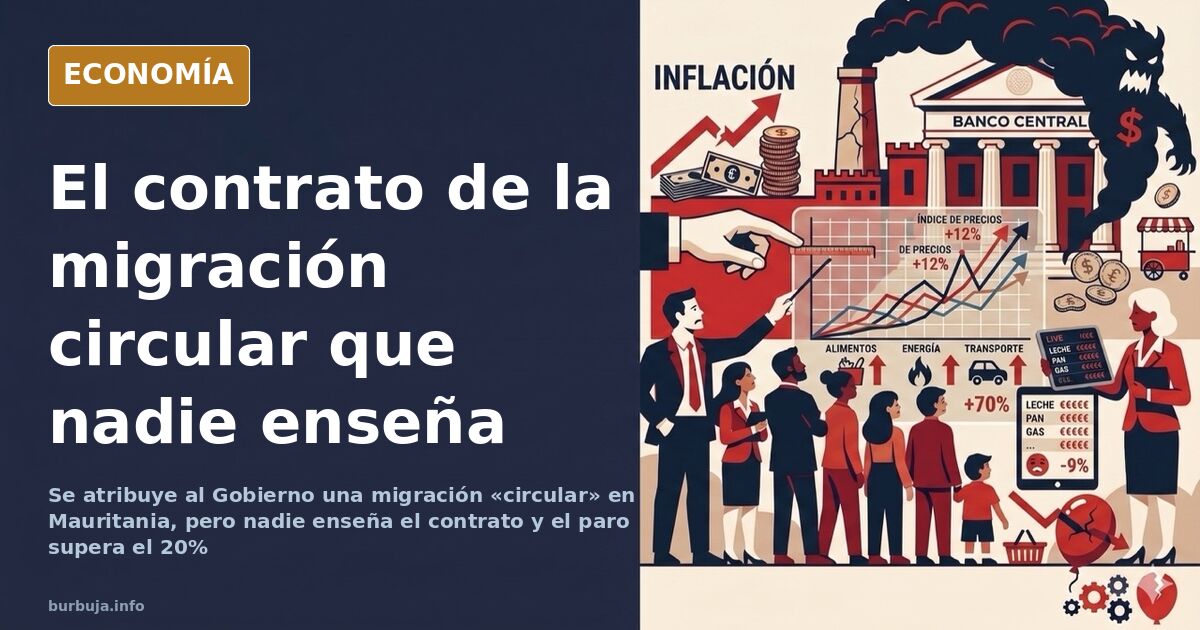 Puerto atlántico con una embarcación atracada y grúas de carga al fondo, escena sobre migración circular y contratos laborale