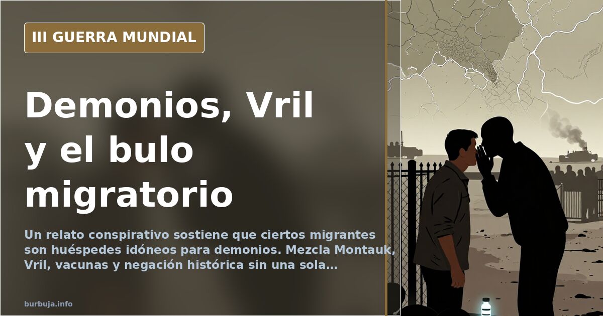 Ilustración documental desaturada con siluetas de equipamiento militar y humo lejano sobre un mapa de Europa