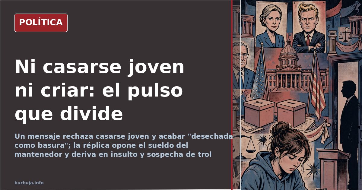 El rechazo al matrimonio joven reabre el choque generacional