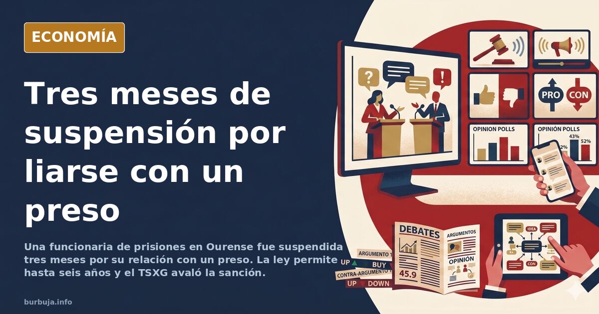 Ilustración editorial de una funcionaria de prisiones ante la puerta de una celda en un centro penitenciario