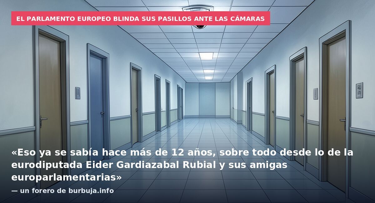 El Parlamento Europeo blinda sus pasillos ante las cámaras: «Eso ya se sabía hace más de 12 años, sobre todo desde lo de la eurodiputada Eider Gardiazabal Rubial y sus amigas europarlamentarias» — un forero de burbuja.info