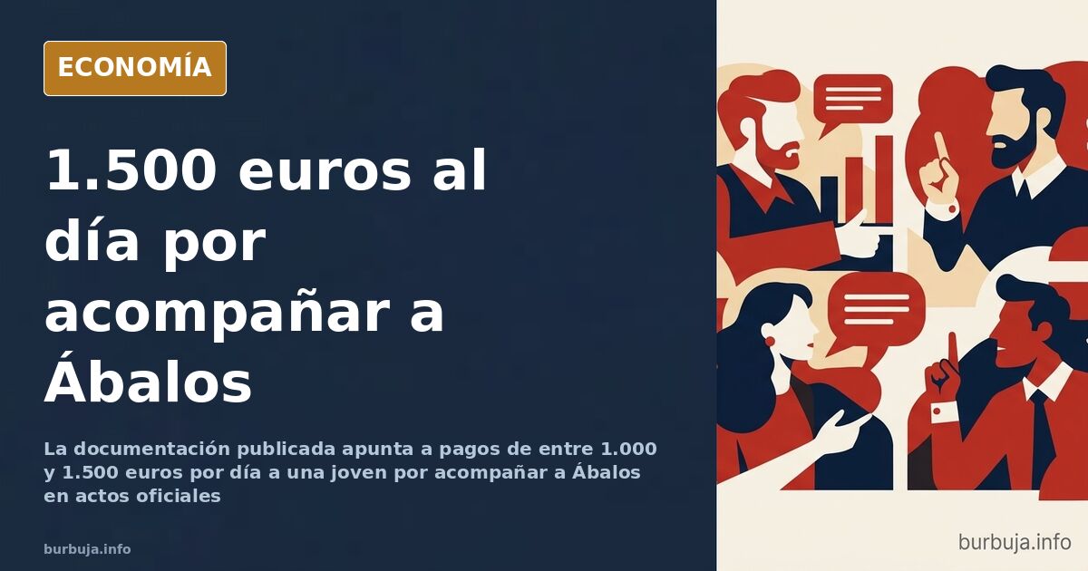 Sala de actos oficiales con sillas vacías y un sobre cerrado sobre la mesa, ilustración editorial en azul marino y dorado