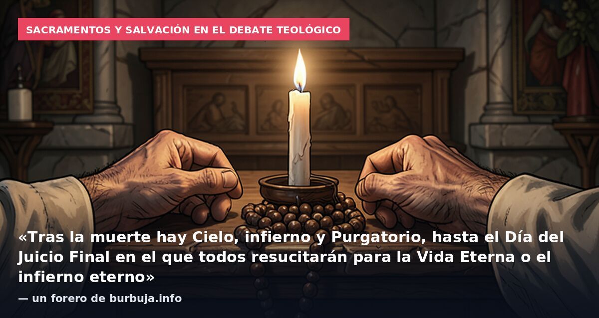 Sacramentos y salvación en el debate teológico: «Tras la muerte hay Cielo, infierno y Purgatorio, hasta el Día del Juicio Final en el que todos resucitarán para la Vida Eterna o el infierno eterno» — un forero de burbuja.info