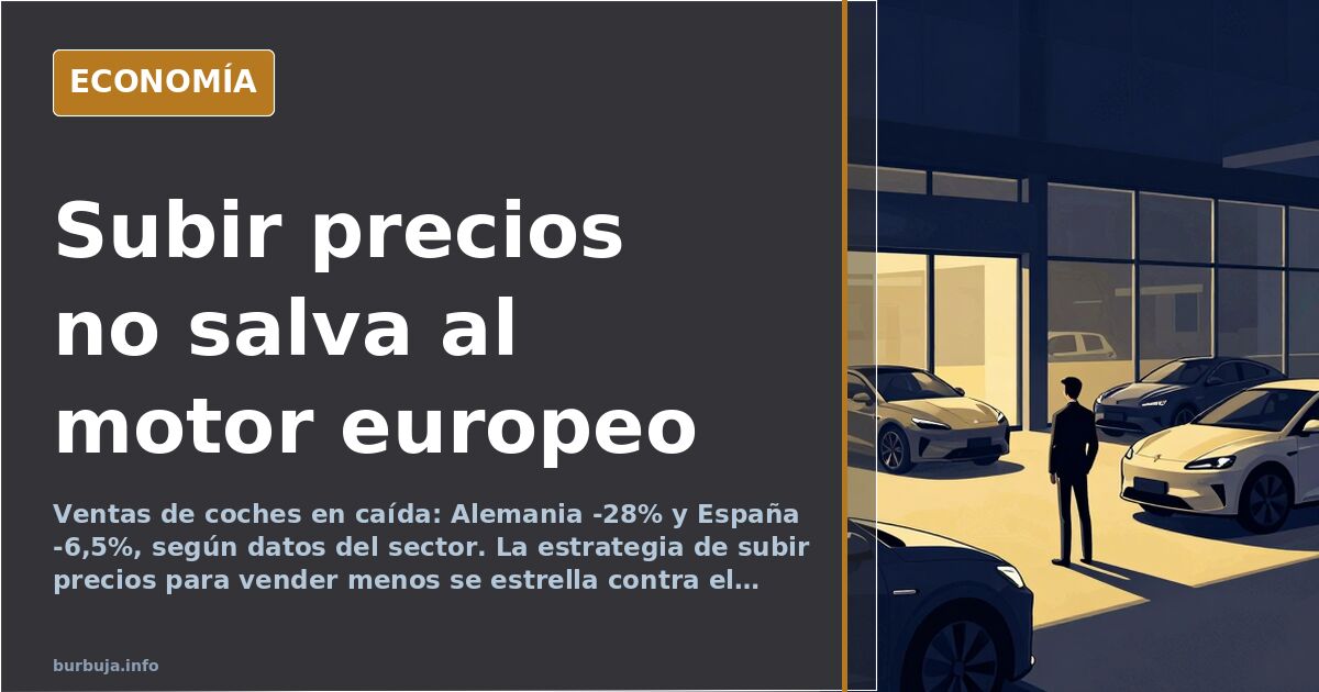 Ventas de coches en picado: Alemania -28% y España -6,5%