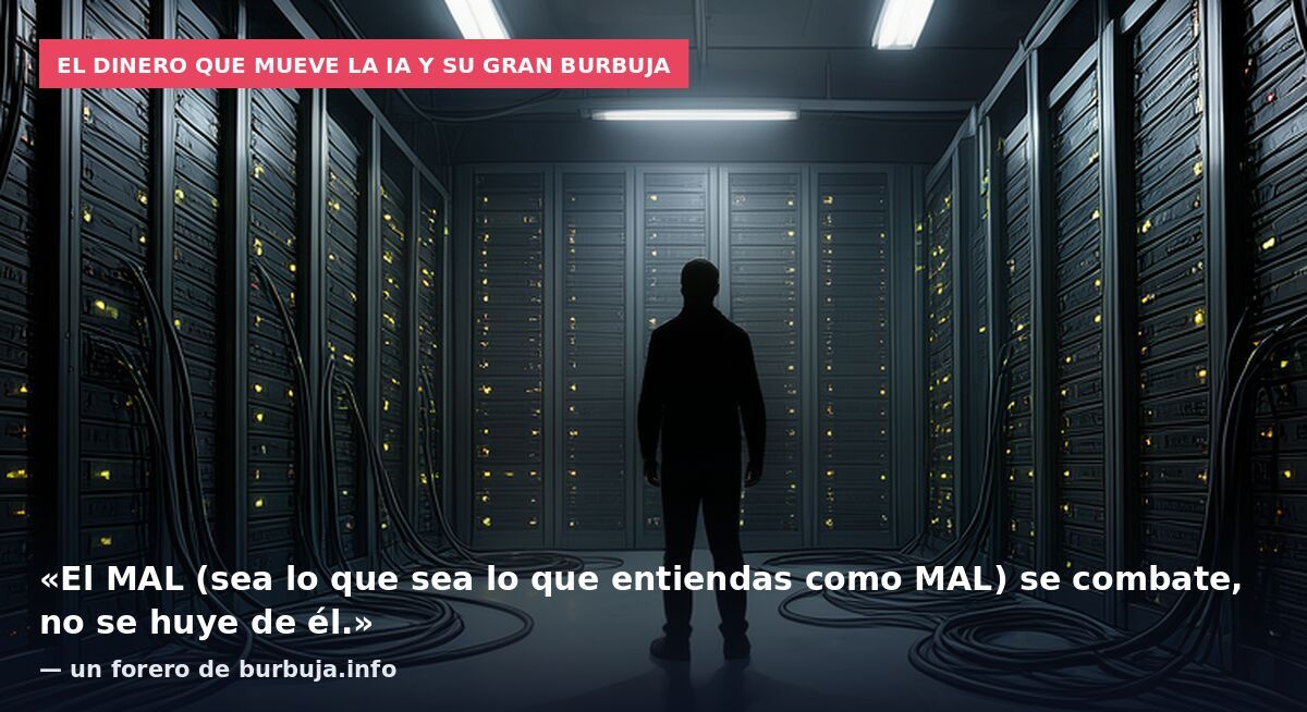 El dinero que mueve la IA y su gran burbuja: «El MAL (sea lo que sea lo que entiendas como MAL) se combate, no se huye de él.» — un forero de burbuja.info