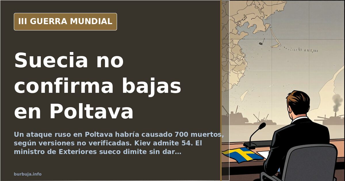 Mapa de Ucrania con la ciudad de Poltava marcada y siluetas de aviones AWACS sobre un cielo desaturado