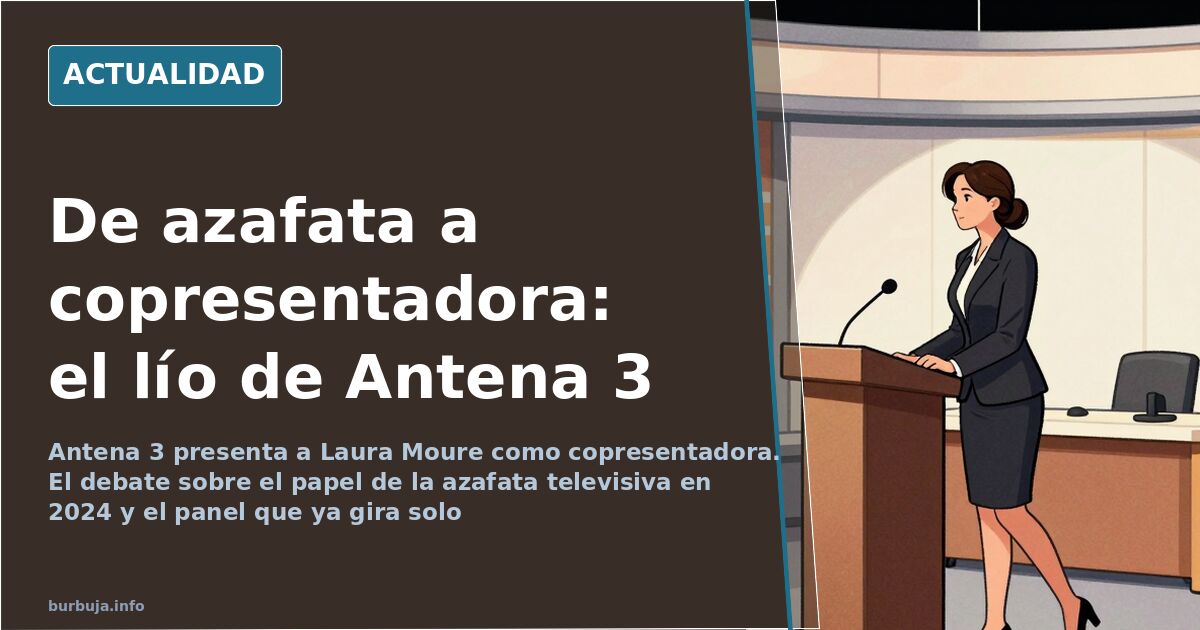 Ilustración editorial de un plató de concurso televisivo con panel de letras giratorias y una presentadora de pie junto al at