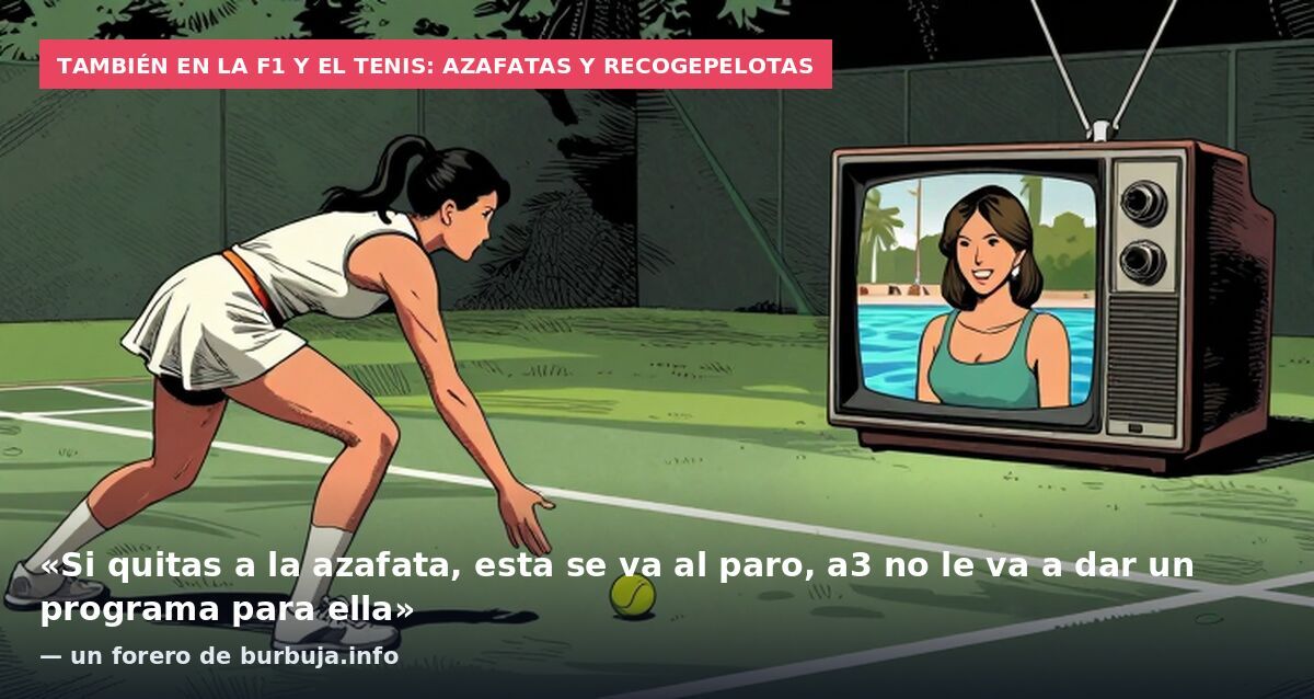 También en la F1 y el tenis: azafatas y recogepelotas: «Si quitas a la azafata, esta se va al paro, a3 no le va a dar un programa para ella» — un forero de burbuja.info