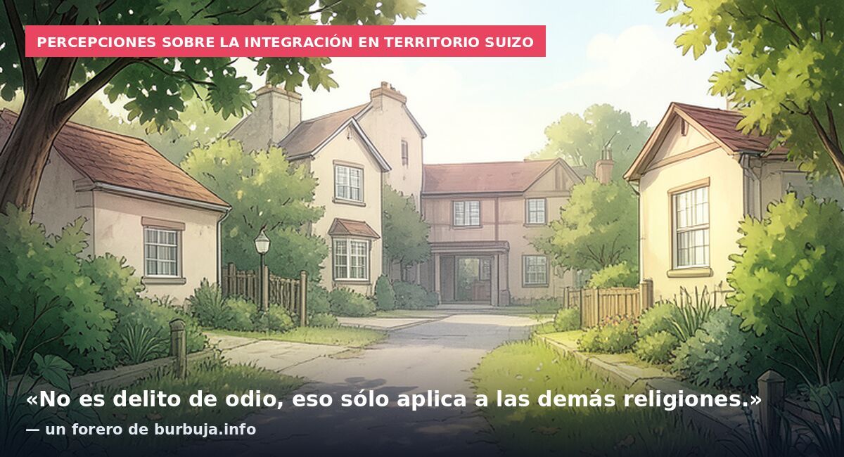 Percepciones sobre la integración en territorio suizo: «No es delito de odio, eso sólo aplica a las demás religiones.» — un forero de burbuja.info