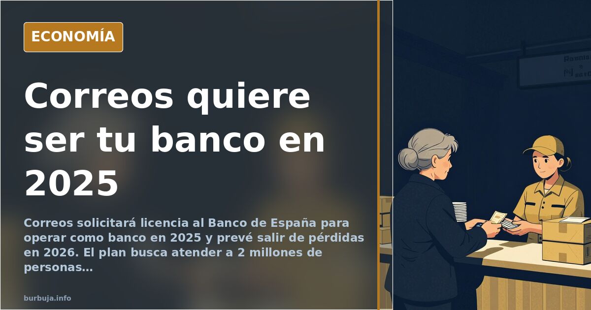 Correos pide licencia bancaria para 2025 y prevé salir de pérdidas en 2026