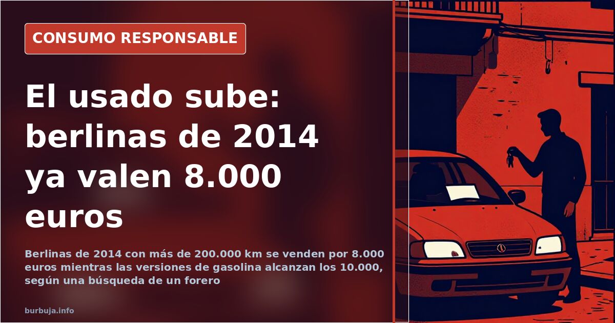 El usado sube: berlinas de 2014 ya valen 8.000 euros