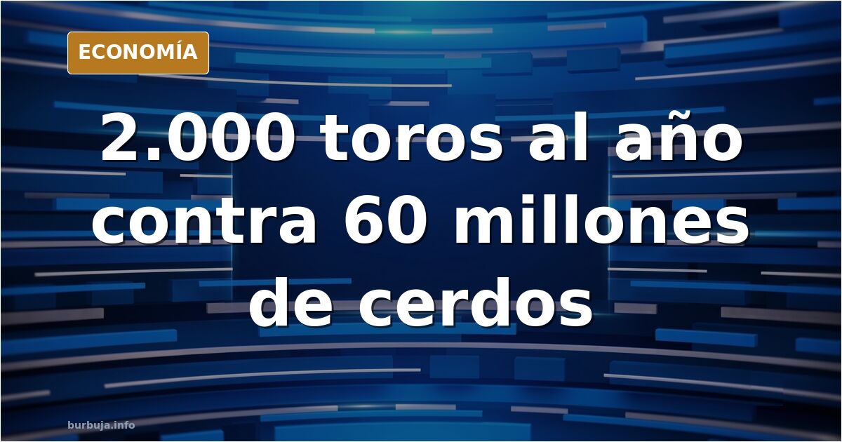 Ilustración editorial sobre el debate entre corridas de toros y ganadería industrial en el consumo de carne