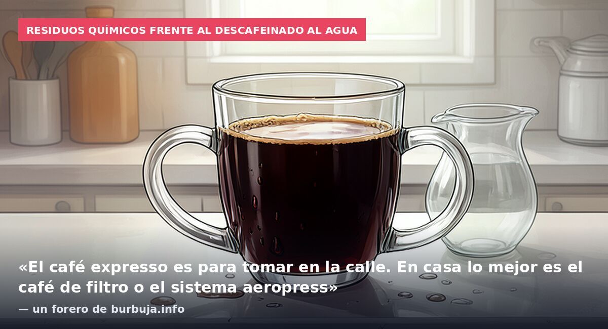 Residuos químicos frente al descafeinado al agua: «El café expresso es para tomar en la calle. En casa lo mejor es el café de filtro o el sistema aeropress» — un forero de burbuja.info