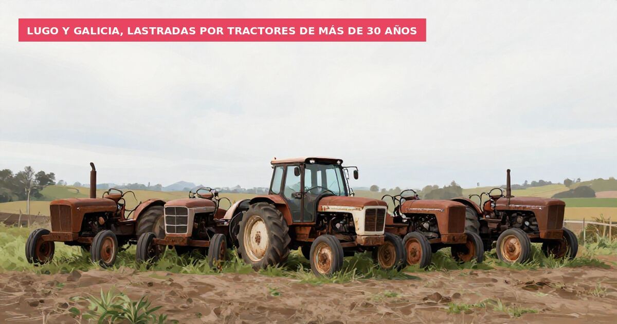 Lugo y Galicia, lastradas por tractores de más de 30 años