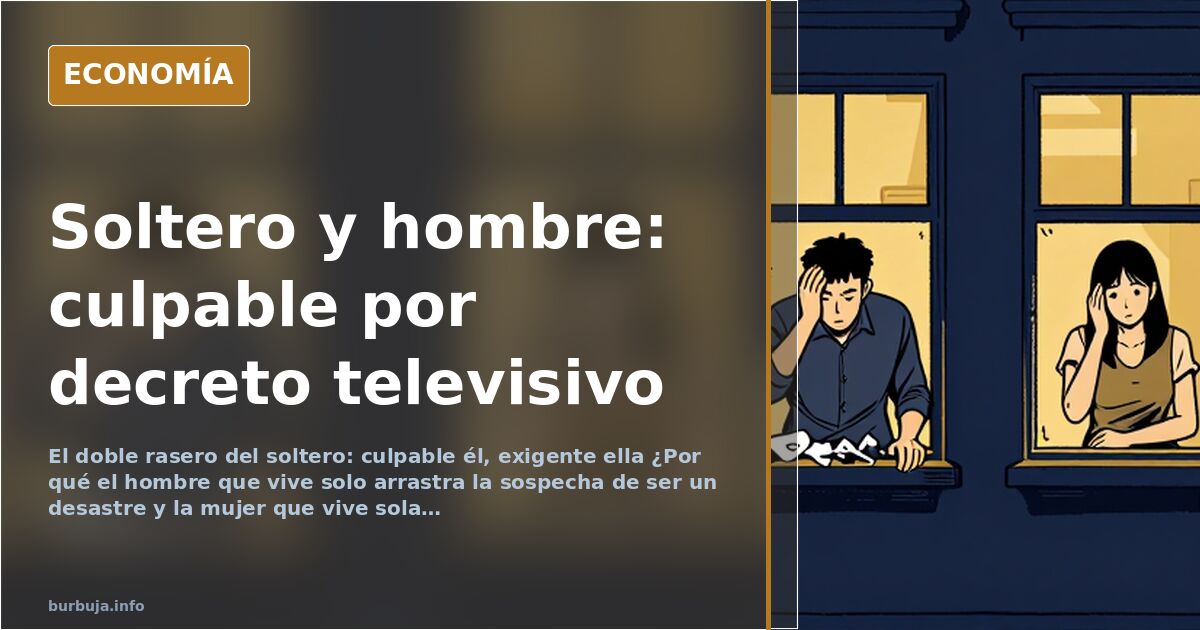Soltero y hombre: culpable por decreto televisivo