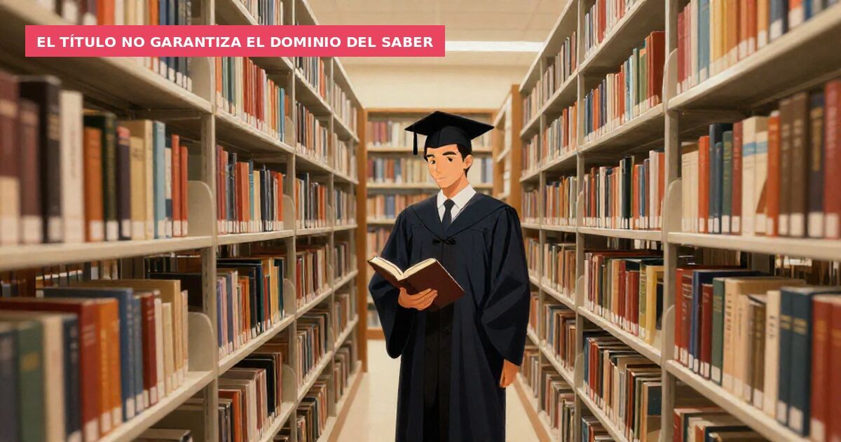 El título no garantiza el dominio del saber