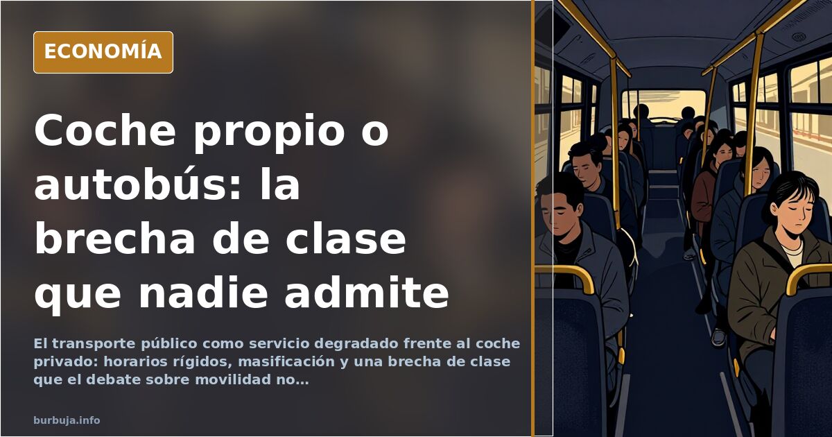 Autobús urbano abarrotado de pasajeros en hora punta, símbolo del transporte público masificado