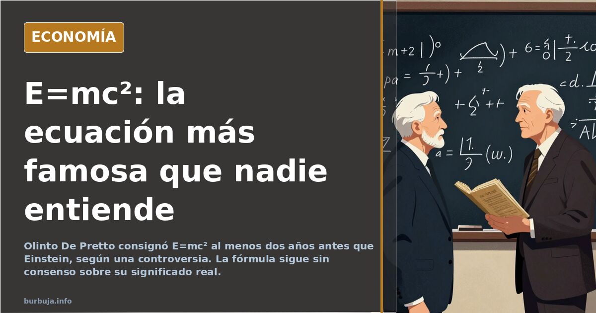E=mc²: la fórmula que Einstein no inventó y que sigue sin consenso