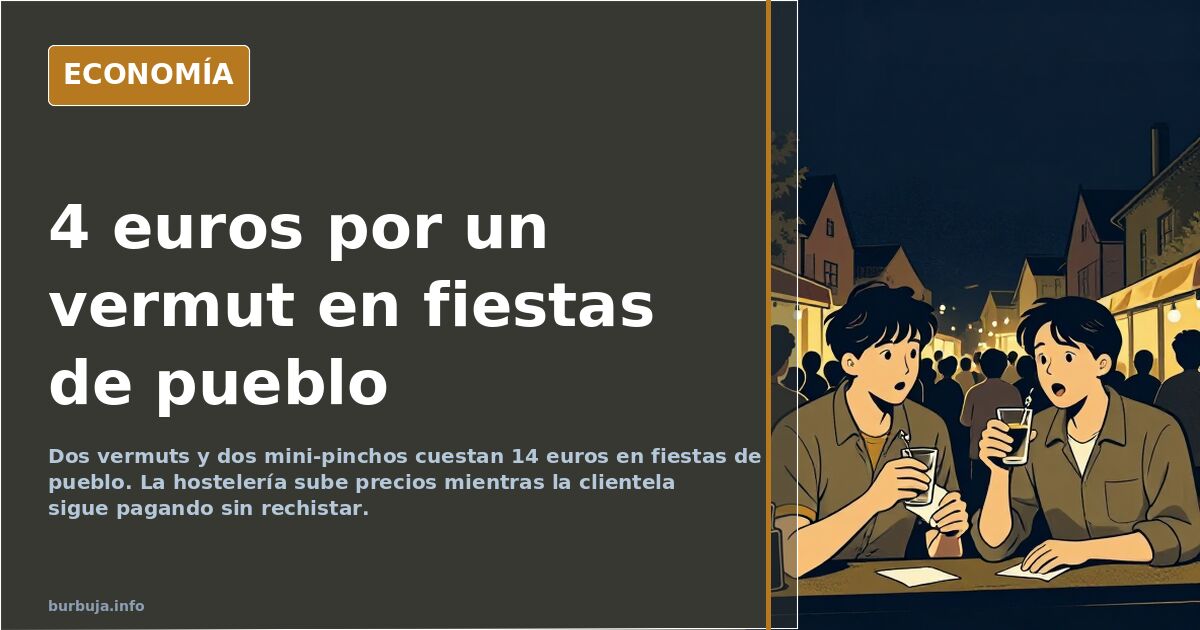 Un vermut a 4 euros en fiestas: el precio que indigna