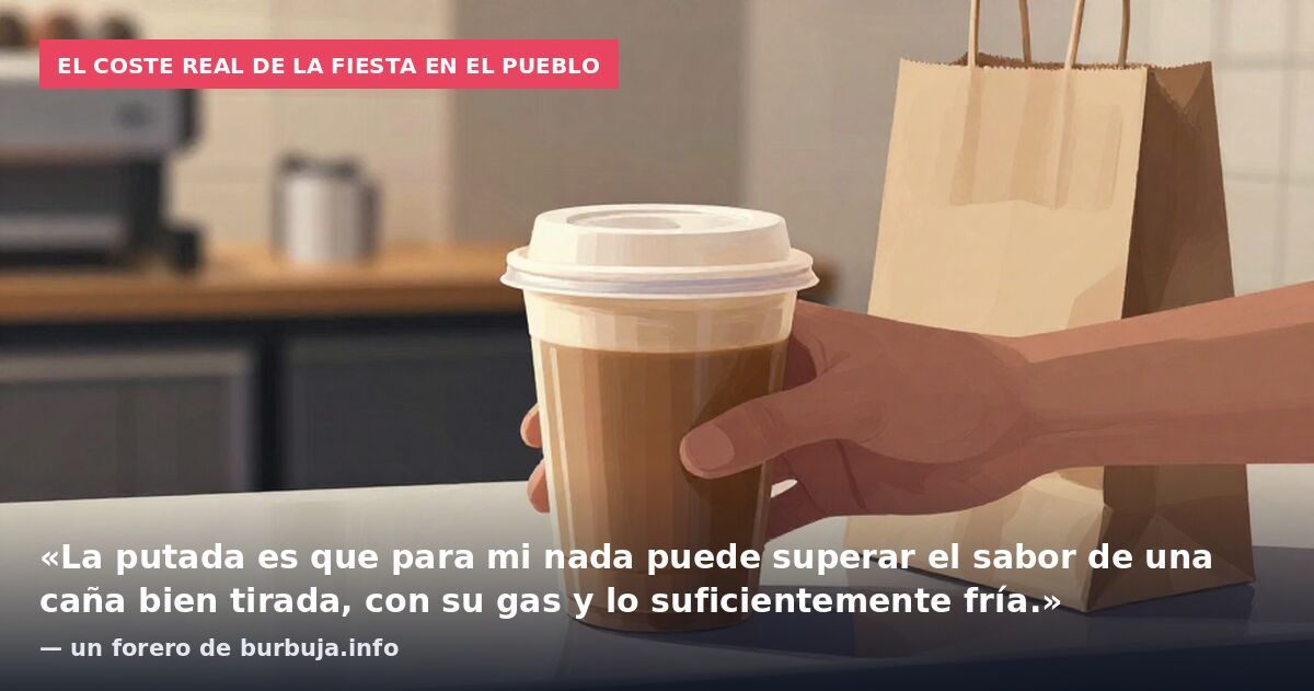 El coste real de la fiesta en el pueblo: «La putada es que para mi nada puede superar el sabor de una caña bien tirada, con su gas y lo suficientemente fría.» — un forero de burbuja.info