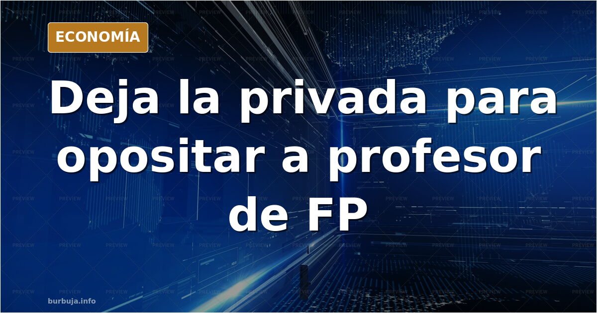Ilustración editorial de un profesional de informática cambiando el teclado por los apuntes de una oposición a educación