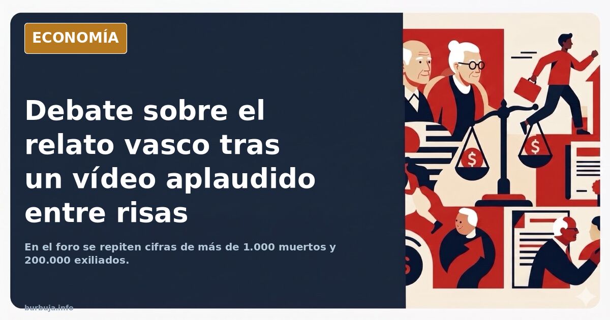 Ilustración editorial de una tribuna vacía con banderas descoloridas y una pantalla que proyecta una imagen borrosa