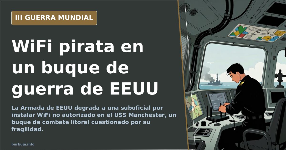 Una suboficial de la Armada de EEUU pierde su destino por instalar WiFi ilegal en un buque de guerra