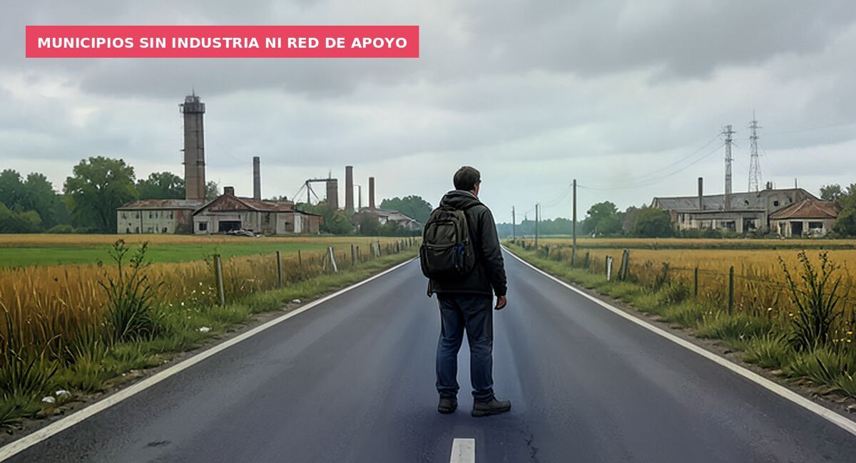 Municipios sin industria ni red de apoyo
