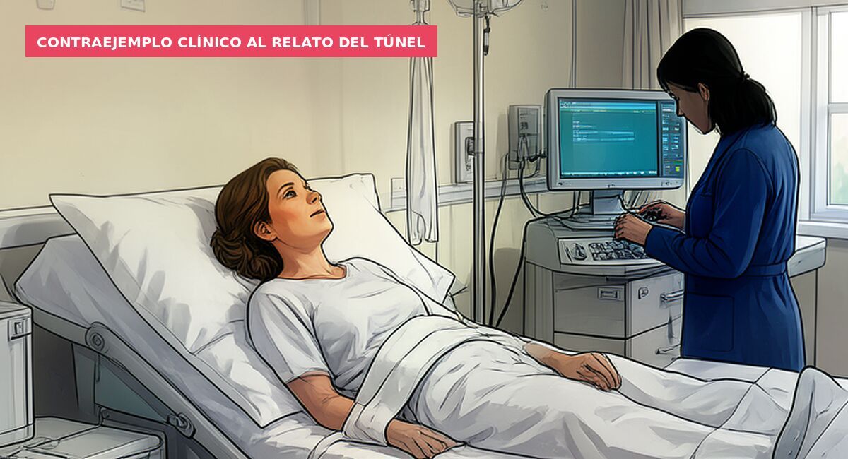 Contraejemplo clínico al relato del túnel
