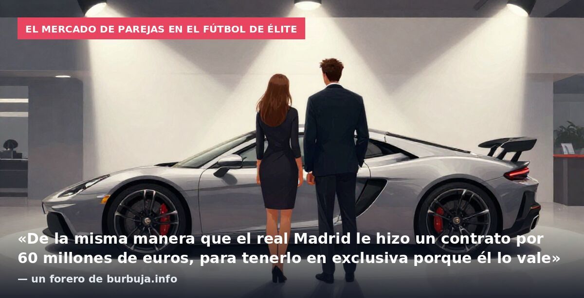 El mercado de parejas en el fútbol de élite: «De la misma manera que el real Madrid le hizo un contrato por 60 millones de euros, para tenerlo en exclusiva porque él lo vale» — un forero de burbuja.info