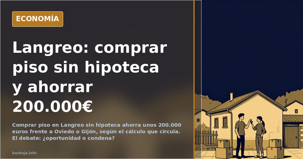 Ilustración editorial de edificios industriales de ladrillo rojo junto a un río en un valle minero asturiano