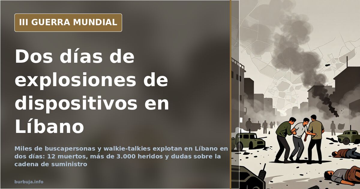 Explosiones de buscas y walkies en Líbano: dos días de caos