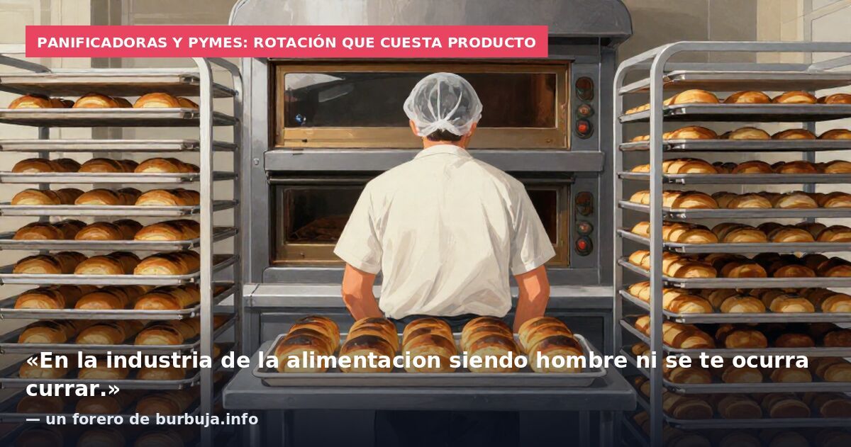 Panificadoras y pymes: rotación que cuesta producto: «En la industria de la alimentacion siendo hombre ni se te ocurra currar.» — un forero de burbuja.info