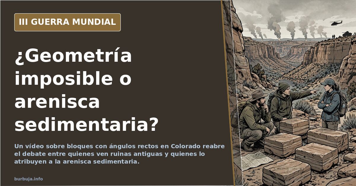 Formaciones rocosas de arenisca con ángulos rectos en Colorado bajo luz desaturada