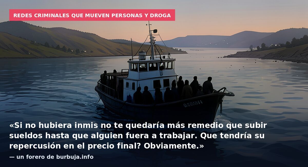 Redes criminales que mueven personas y droga: «Si no hubiera inmis no te quedaría más remedio que subir sueldos hasta que alguien fuera a trabajar. Que tendría su repercusión en el precio final? Obviamente.» — un forero de burbuja.info