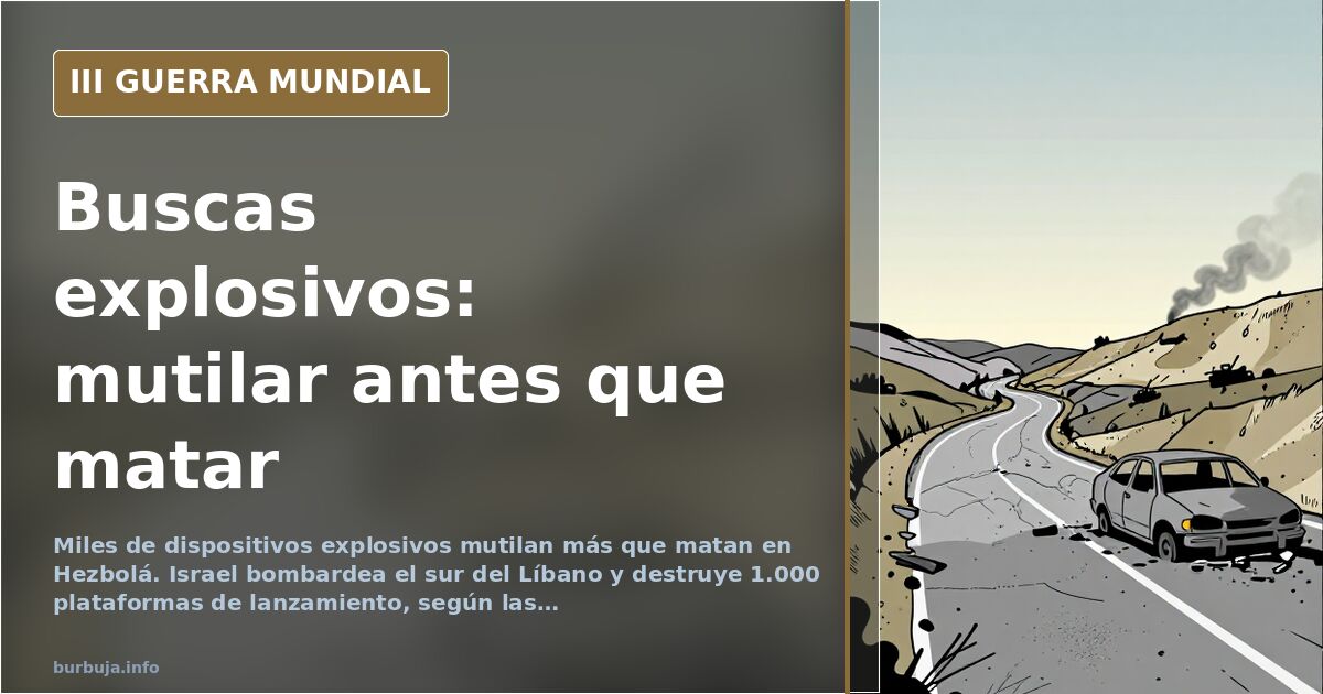 Buscas de Hezbolá: la operación que mutila más que mata
