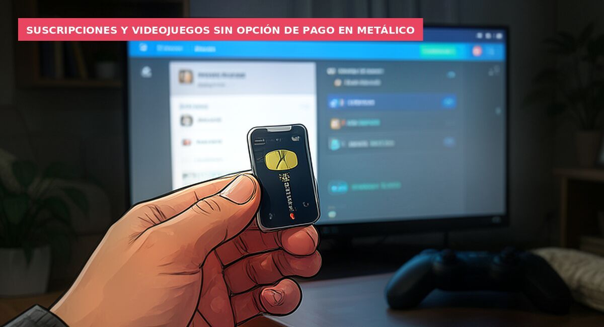 Suscripciones y videojuegos sin opción de pago en metálico