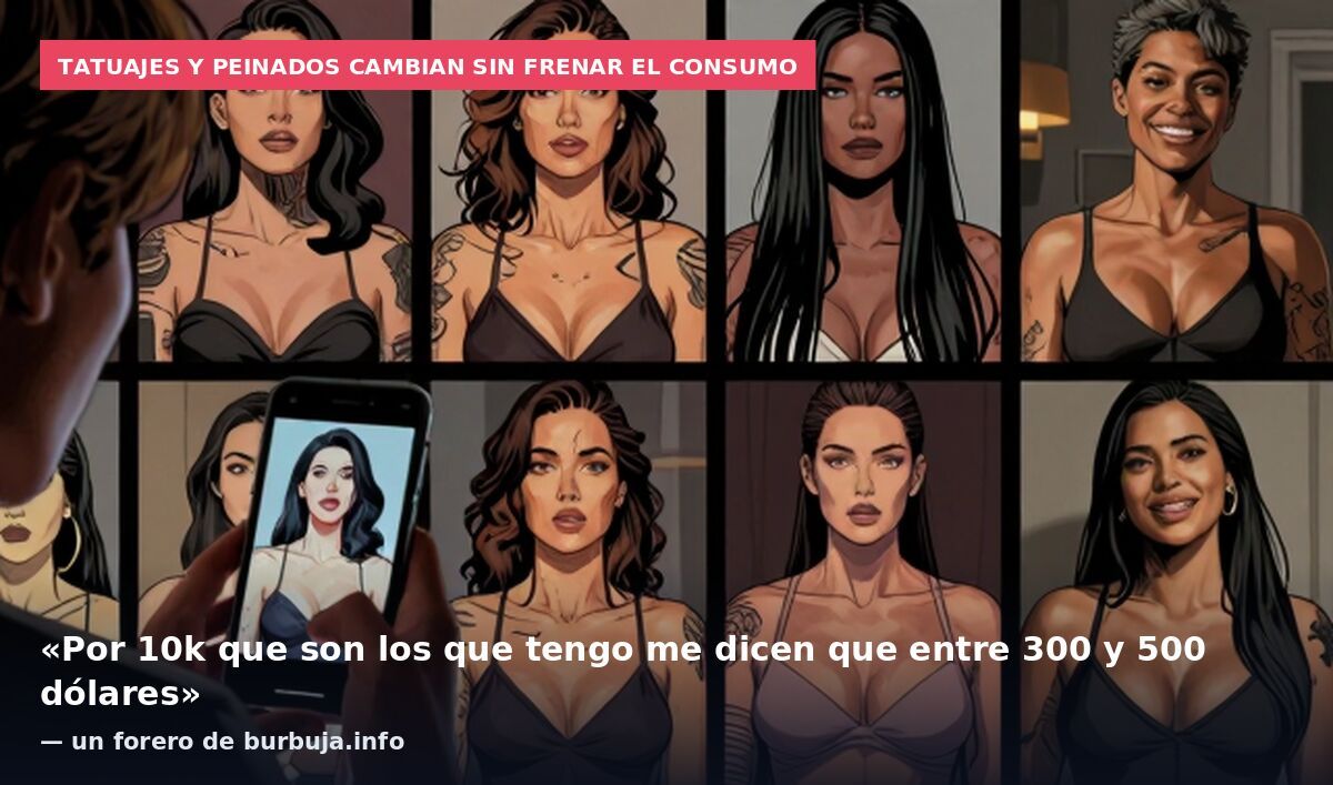 Tatuajes y peinados cambian sin frenar el consumo: «Por 10k que son los que tengo me dicen que entre 300 y 500 dólares» — un forero de burbuja.info