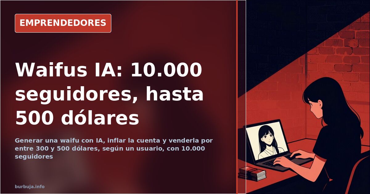Waifus IA: cómo se venden cuentas con 10.000 seguidores