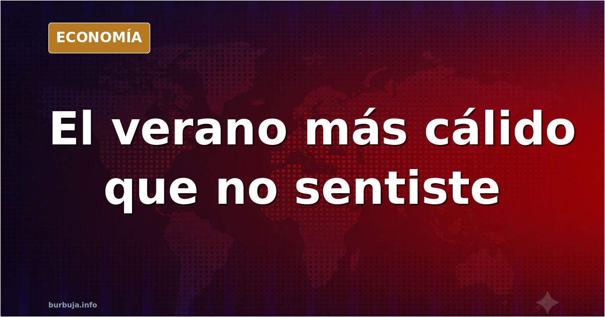 Termómetro de mercurio junto a un mapa de España con zonas coloreadas en rojo y naranja que representan el pronóstico de otoñ