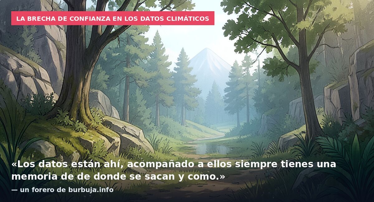 La brecha de confianza en los datos climáticos: «Los datos están ahí, acompañado a ellos siempre tienes una memoria de de donde se sacan y como.» — un forero de burbuja.info